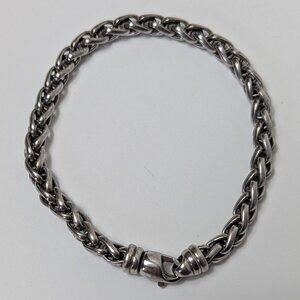EFFY 925 Sterling Silver Spiga Chain Bracelet 8.5" Long